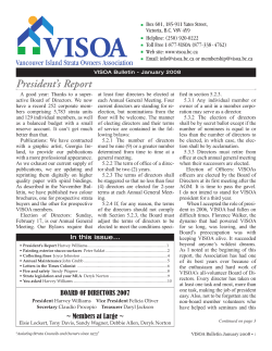 January 2008 - Vancouver Island Strata Owners Association