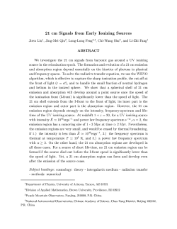 21 cm Signals from Early Ionizing Sources Jiren LiuV, Jing