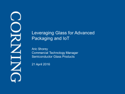 Leveraging Glass for Advanced Packaging and IoT