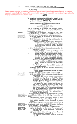 Insolvency Law Amendment Act