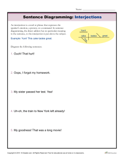 Sentence Diagramming: Interjections