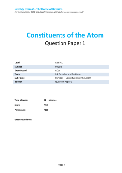 Constituents of the Atom