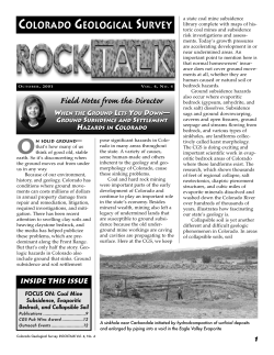 ground subsidence and settlement hazards in Colorado