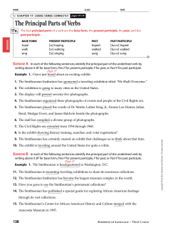 The Principal Parts of Verbs