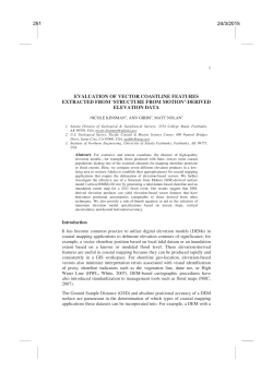 EVALUATION OF VECTOR COASTLINE FEATURES EXTRACTED