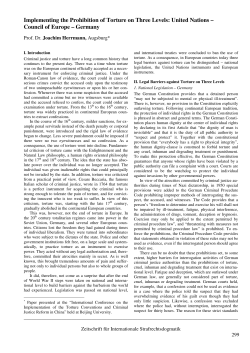 Implementing the Prohibition of Torture on Three Levels: United