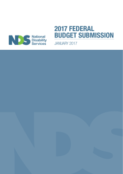 2017 federal budget submission