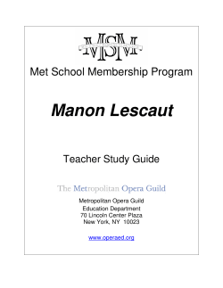 Manon Lescaut - Metropolitan Opera