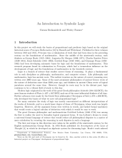 An Introduction to Symbolic Logic