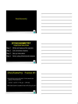Stoichiometry Process