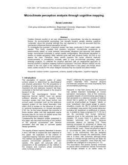 Microclimate perception analysis through cognitive mapping