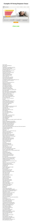 Examples Of Strong Response Essays