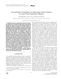 Concentration Polarization of Interacting Solute Particles in Cross