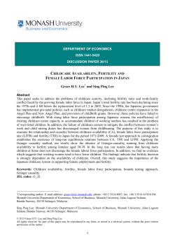 childcare availability, fertility and female labor force participation in