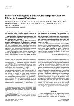 Fractionated electrograms in dilated cardiomyopathy: Origin