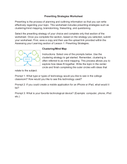 Prewriting Strategies Worksheet