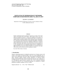 PHOTO-CATALYST DEGRADATION OF TARTRAZINE COMPOUND
