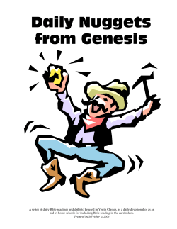 Daily Nuggets from Genesis