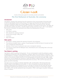 Closer Look: The First Parliament