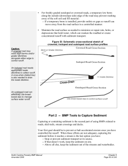 BMP Tools to Capture Sediment - North Carolina Forestry Library