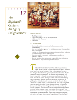 The Eighteenth Century: An Age of