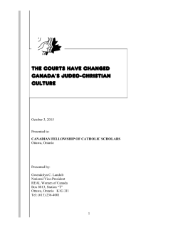 the courts have changed canada`s judeo