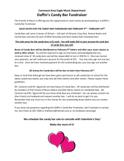 Daffin`s Candy Bar Fundraiser