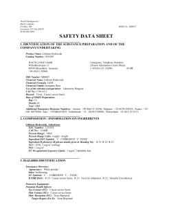 safety data sheet