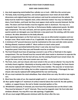 2017 Pure Stock 4 Cylinder Rules
