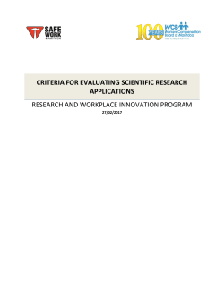 Criteria for Evaluating Scientific Research Applications