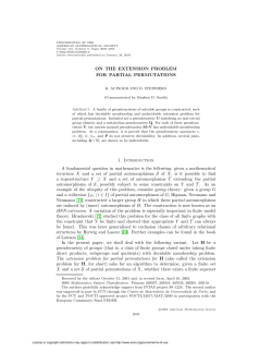 ON THE EXTENSION PROBLEM FOR PARTIAL PERMUTATIONS 1