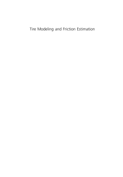 Tire Modeling and Friction Estimation