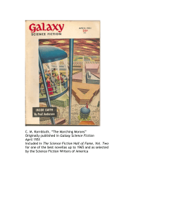 C. M. Kornbluth, &ldquo;The Marching Morons&rdquo; Originally published in