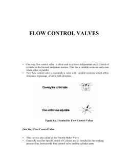 FLOW CONTROL VALVES - IDC