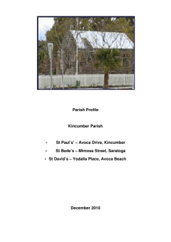 Parish Profile Kincumber Parish &bull; St Paul`s