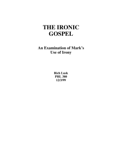 THE IRONIC GOSPEL