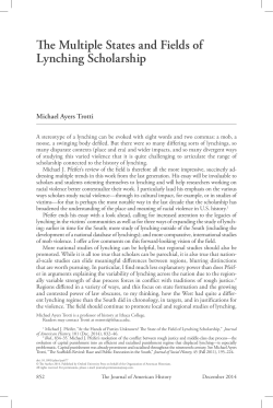 The Multiple States and Fields of Lynching