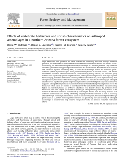 Effects of vertebrate herbivores and shrub