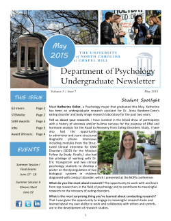 Department of Psychology Undergraduate Newsletter