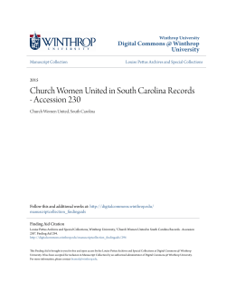 Church Women United in South Carolina Records