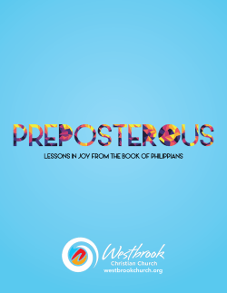 Philippians Devotional - Westbrook Christian Church
