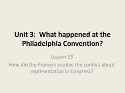 Unit 3: What happened at the Philadelphia Convention?