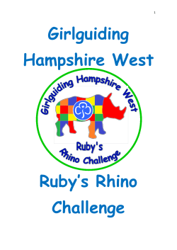 Girlguiding Hampshire West Ruby`s Rhino Challenge