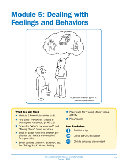 Module 5: Dealing with Feelings and Behaviors