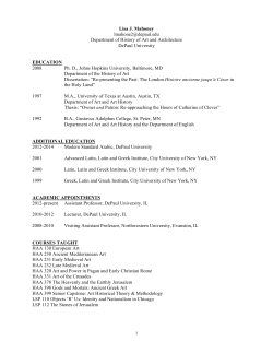 Curriculum Vitae - DePaul University