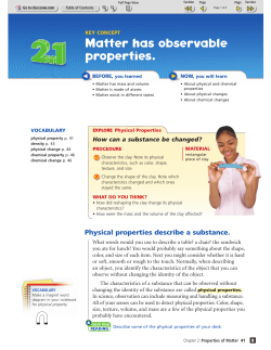 Matter has observable properties.