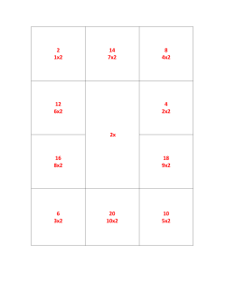 2 1x2 14 7x2 8 4x2 12 6x2 2x 4 2x2 16 8x2 18 9x2 6 3x2 20 10x2 10