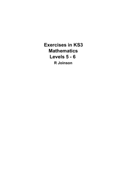 Exercises in KS3 Mathematics Levels 5 - 6