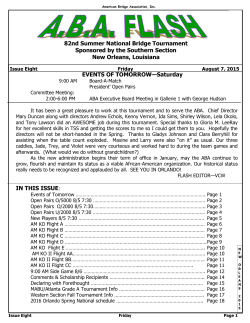 Flash 8 - American Bridge Association