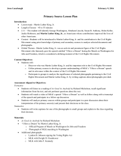 Primary Source Lesson Plan